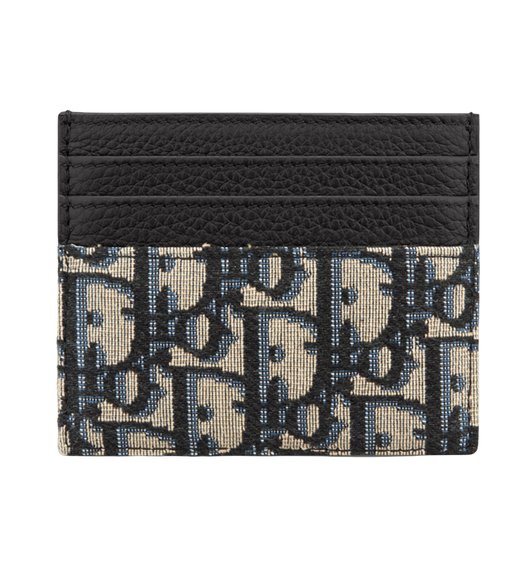 Dior - Beige and Black Dior Oblique Jacquard Card Holder