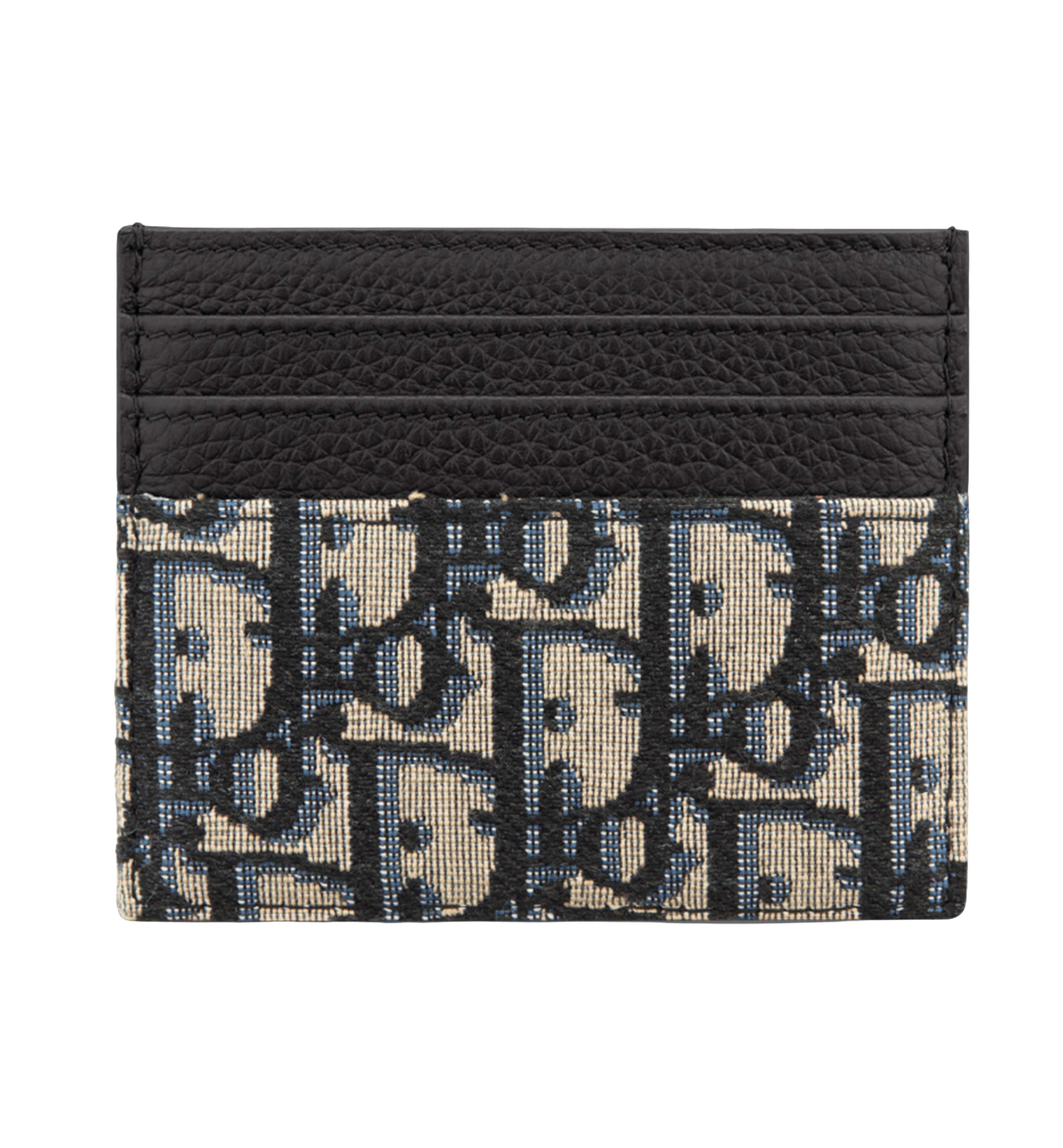 Dior - Beige and Black Dior Oblique Jacquard Card Holder