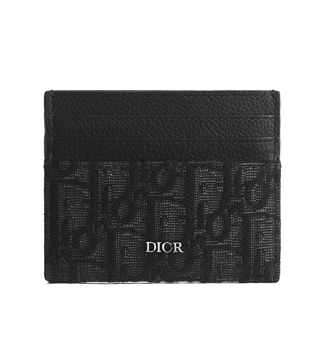 Dior - Black Oblique Jacquard Card Holder
