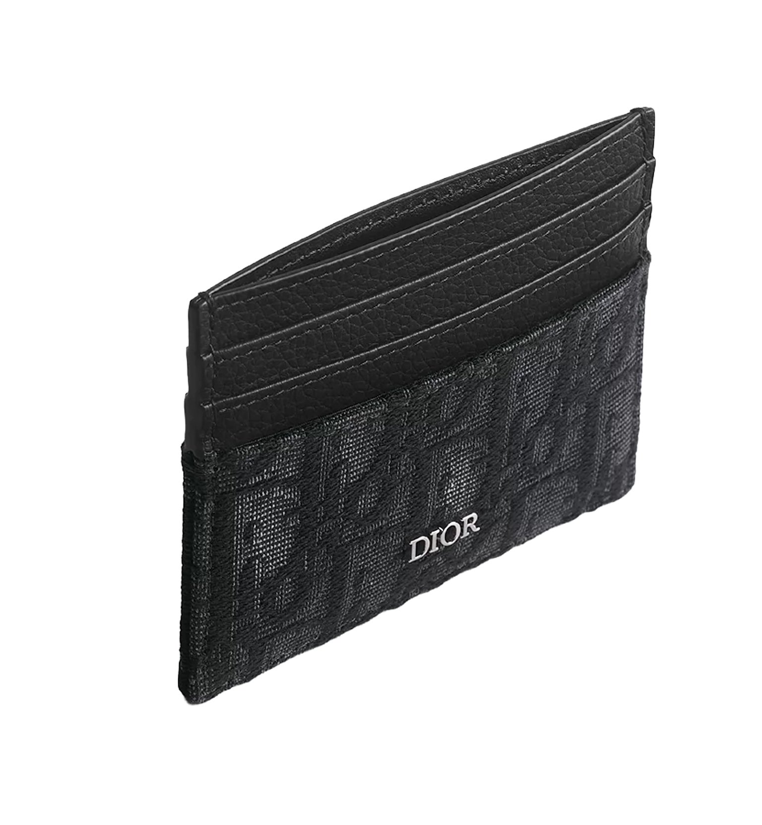 Dior - Black Oblique Jacquard Card Holder