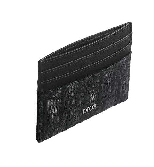 Dior - Black Oblique Jacquard Card Holder