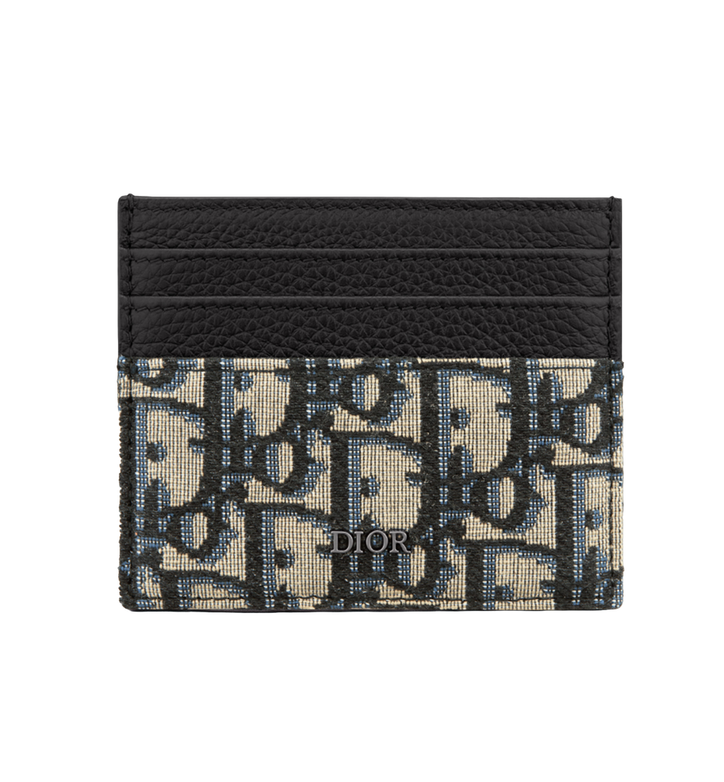 Dior - Beige and Black Dior Oblique Jacquard Card Holder