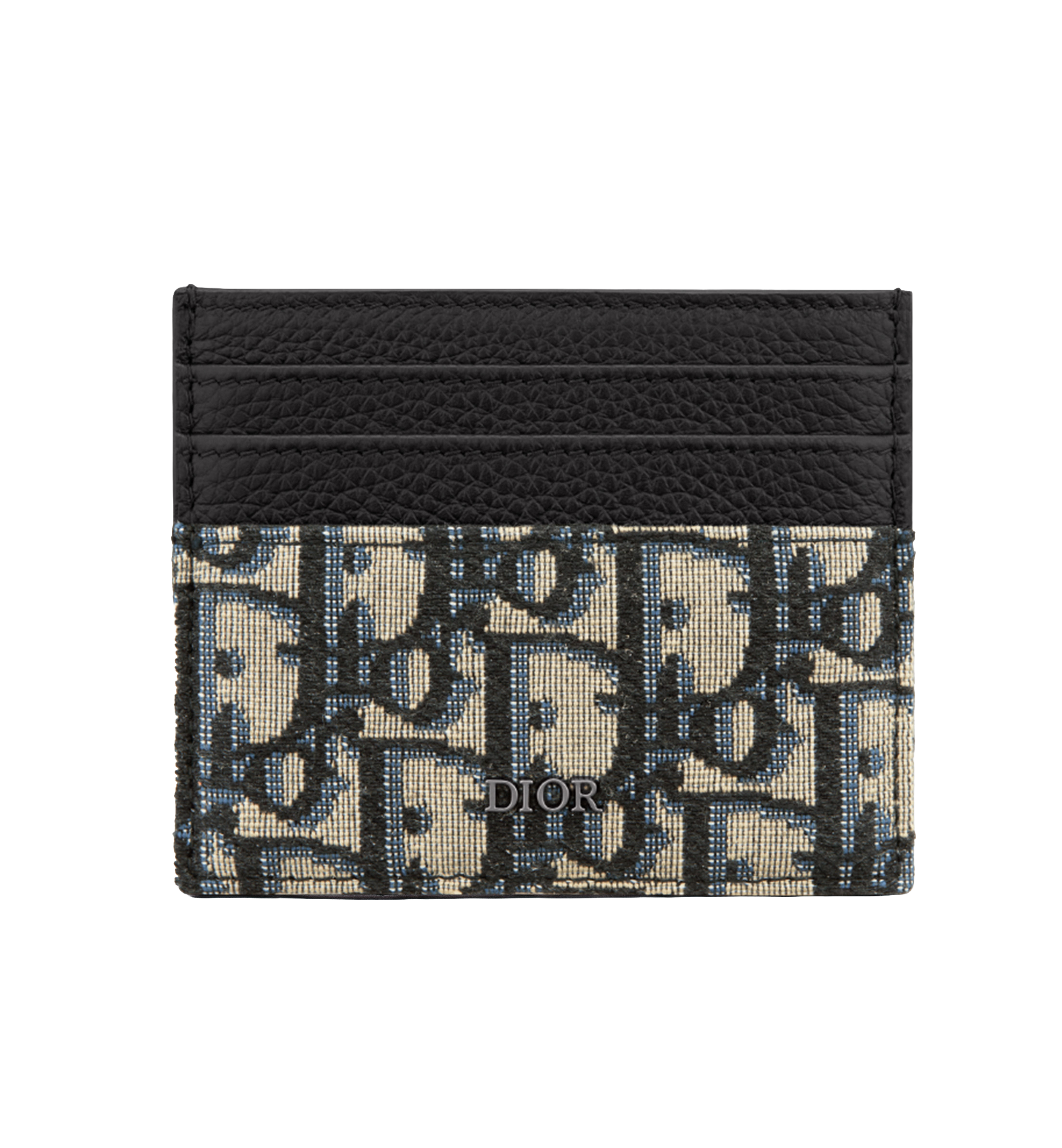 Dior - Beige and Black Dior Oblique Jacquard Card Holder